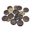 100pcs 2-Hole Coconut Shell Round Buttons 13-30mm – 13mm, 15mm, 18mm, 20mm, 25mm, 30mm