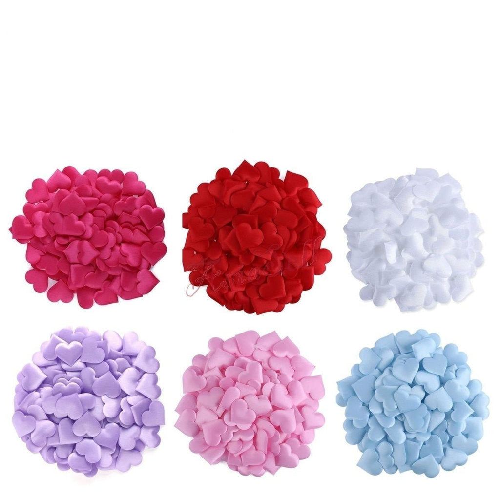 100pcs Fabric Love Heart Shape Petals Confetti