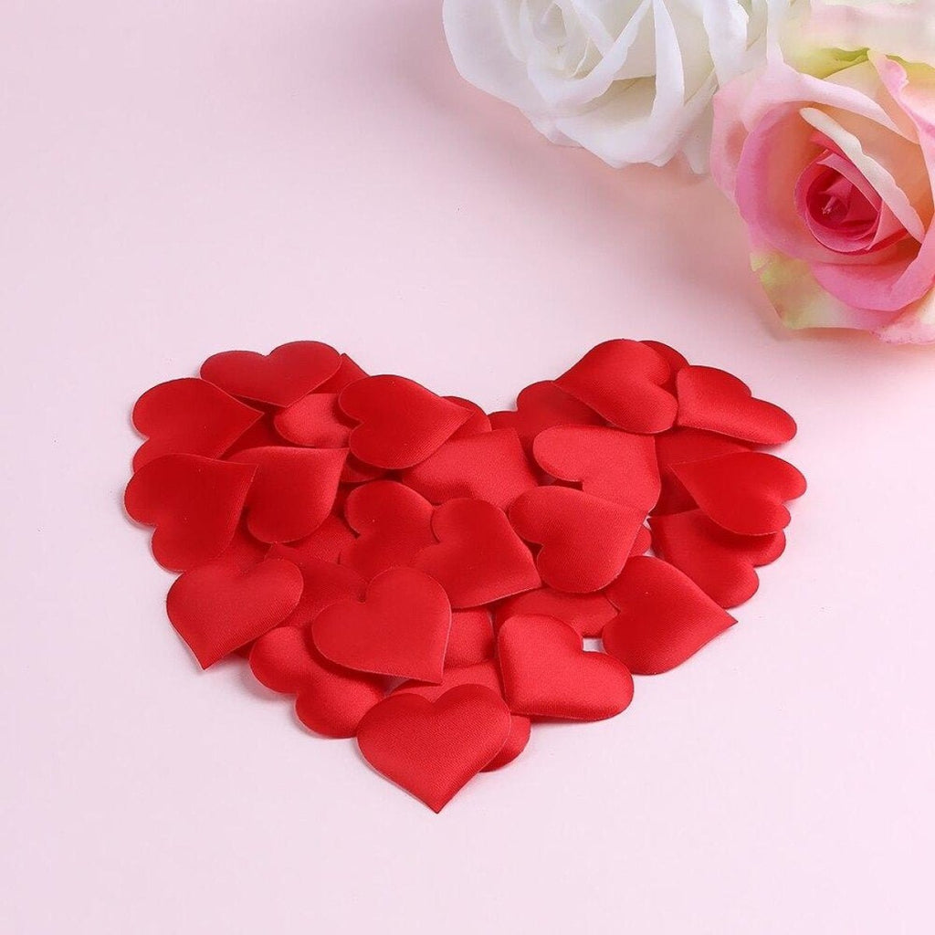 100pcs Fabric Love Heart Shape Petals Confetti