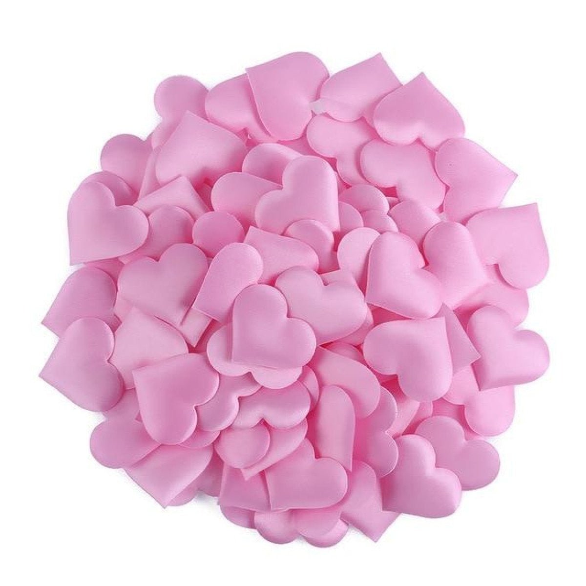 100pcs Fabric Love Heart Shape Petals Confetti – Pink 2cm, Pink 3.5cm, Pink 3.2cm