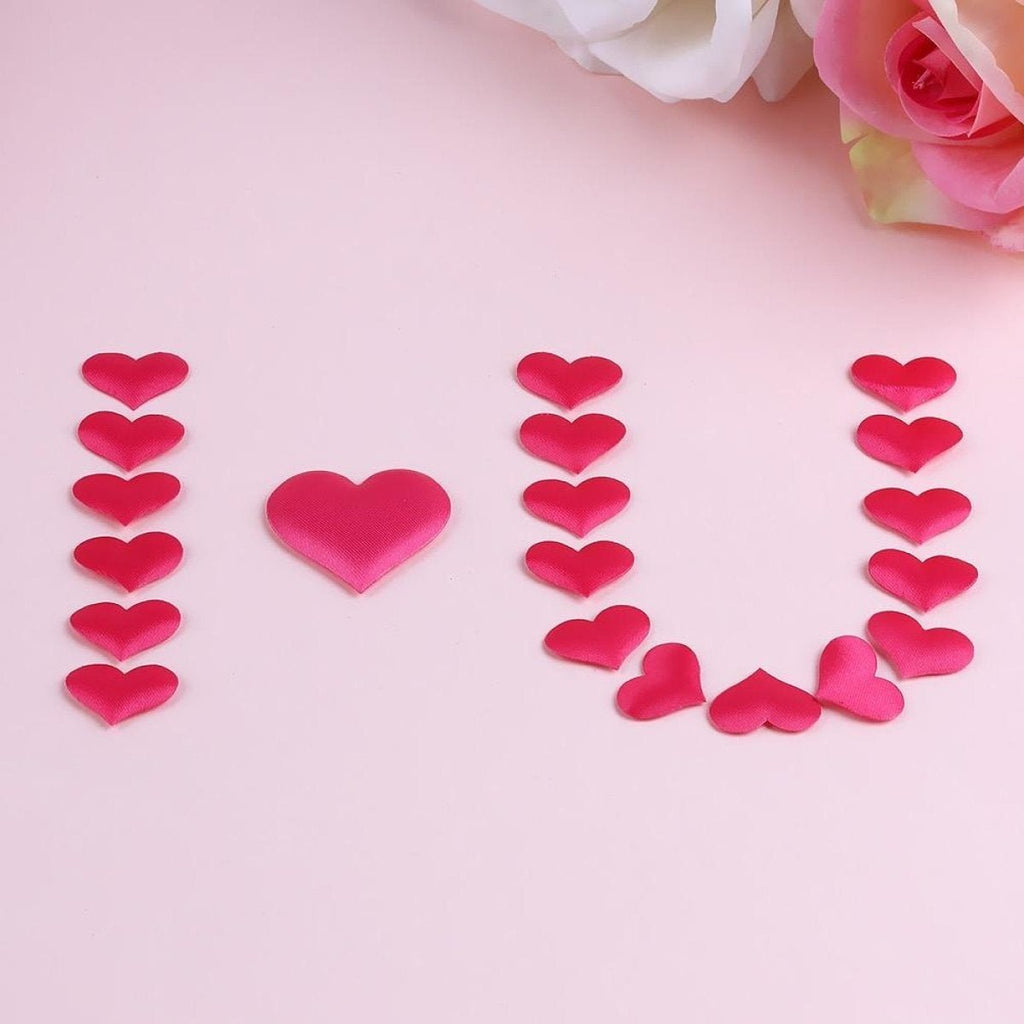 100pcs Fabric Love Heart Shape Petals Confetti
