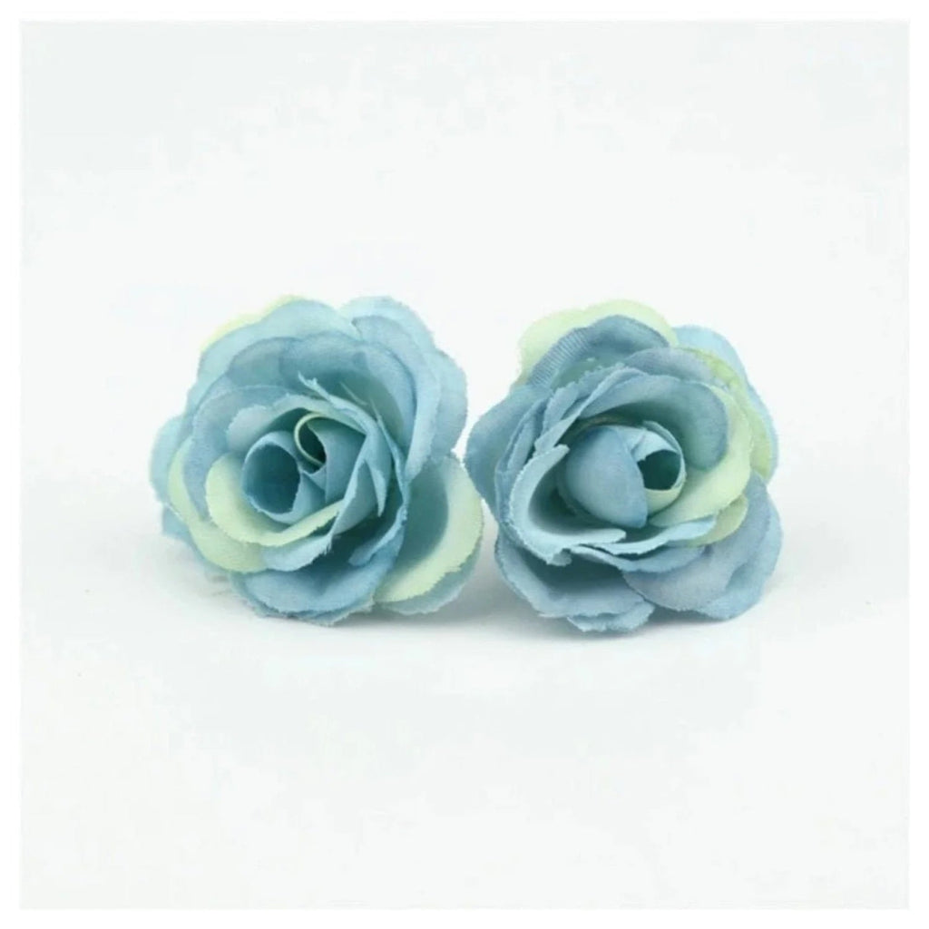 100pcs 2.5cm Mini Rose Cloth Artificial Flowers