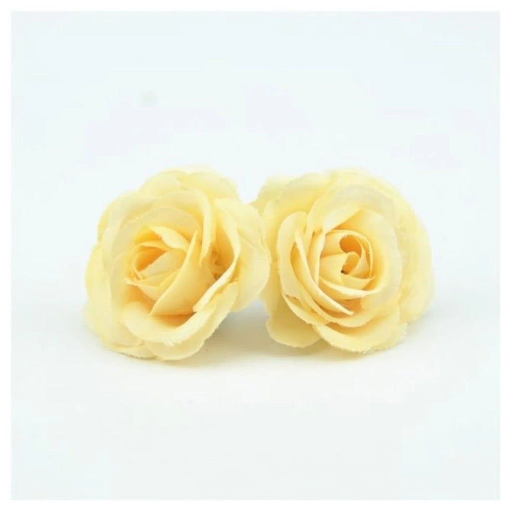 100pcs 2.5cm Mini Rose Cloth Artificial Flowers