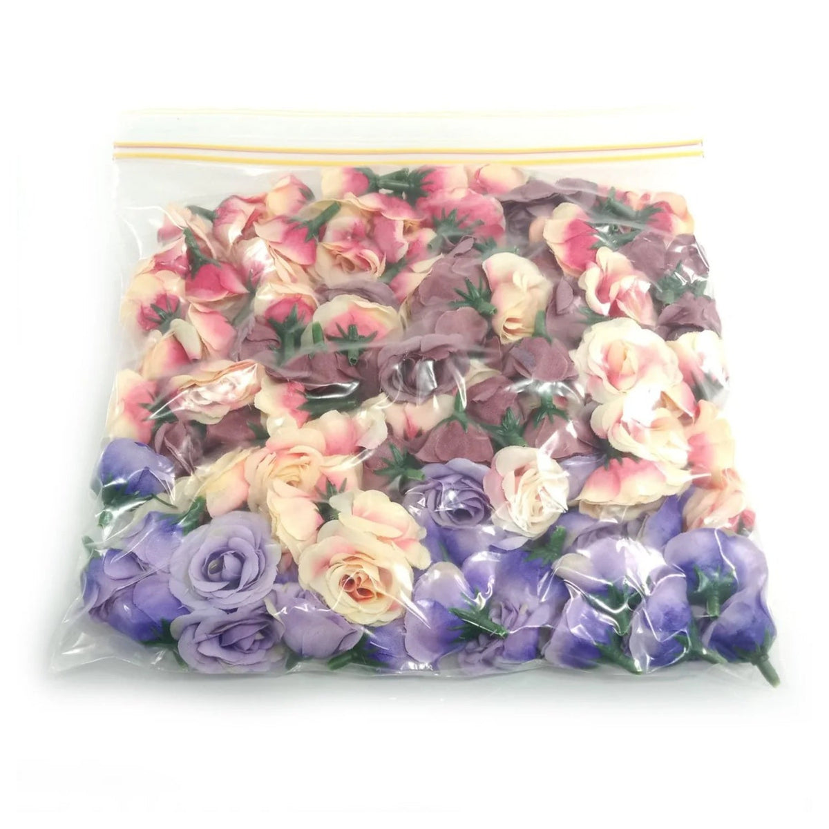 100pcs 2.5cm Mini Rose Cloth Artificial Flowers