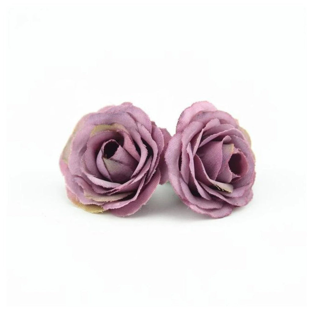 100pcs 2.5cm Mini Rose Cloth Artificial Flowers