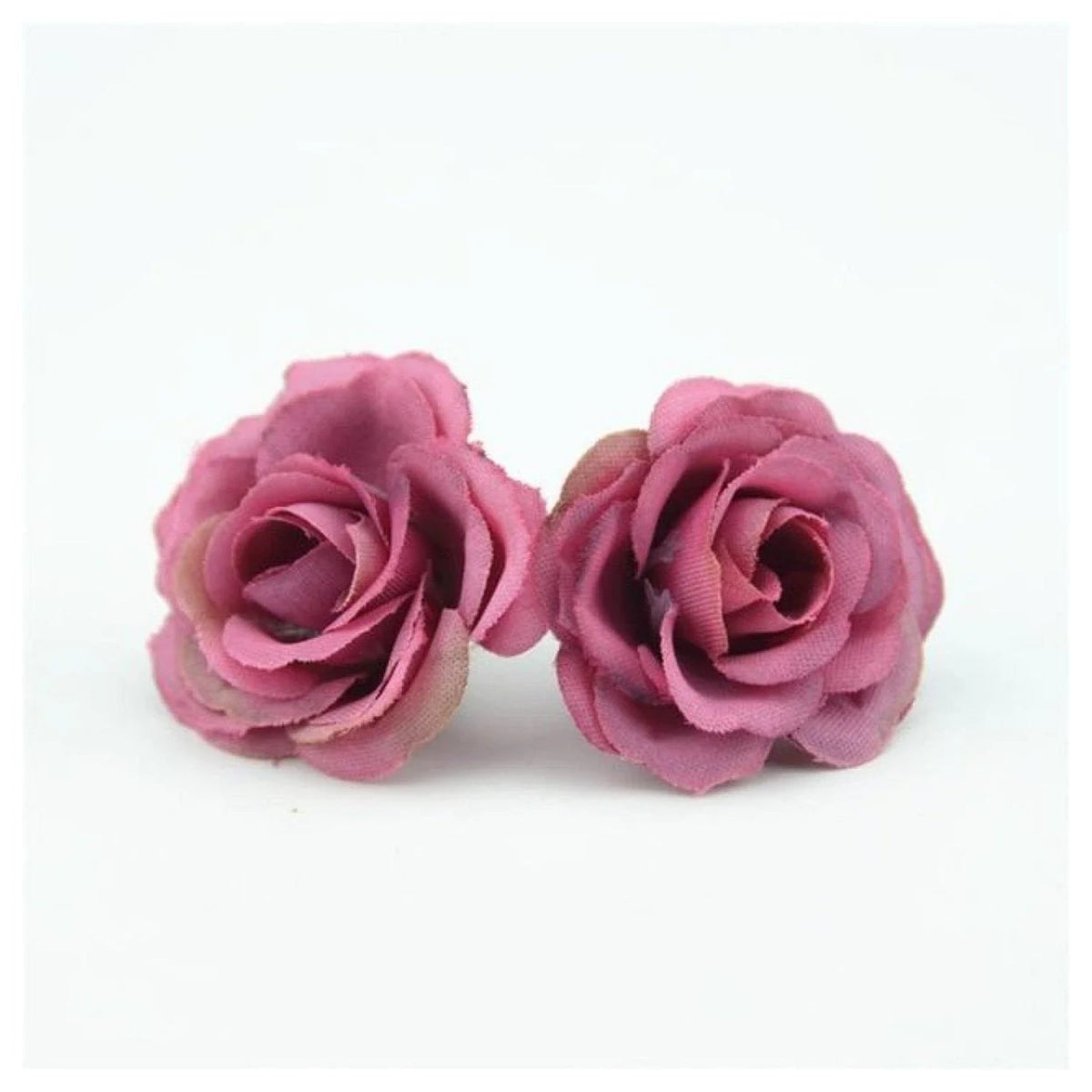 100pcs 2.5cm Mini Rose Cloth Artificial Flowers