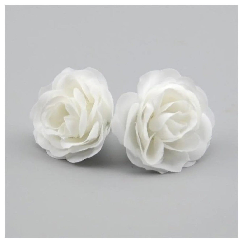 100pcs 2.5cm Mini Rose Cloth Artificial Flowers
