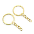 25mm Rose Gold Ancient Keyring Split Ring Chain – 100pcs – Gold