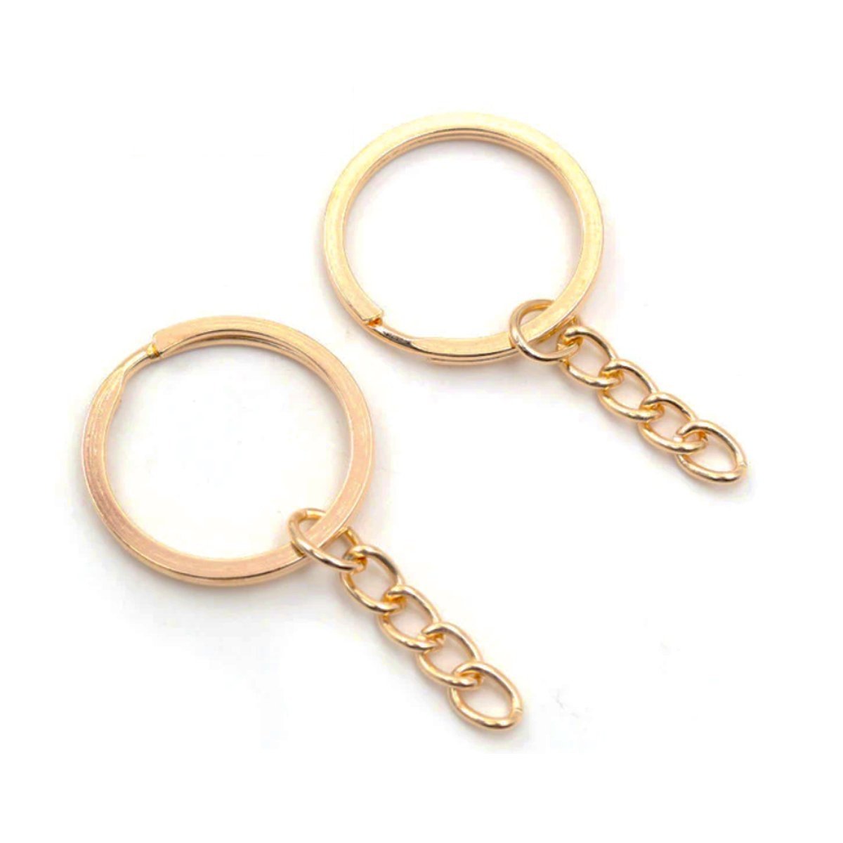 25mm Rose Gold Ancient Keyring Split Ring Chain – 100pcs – KC Gold