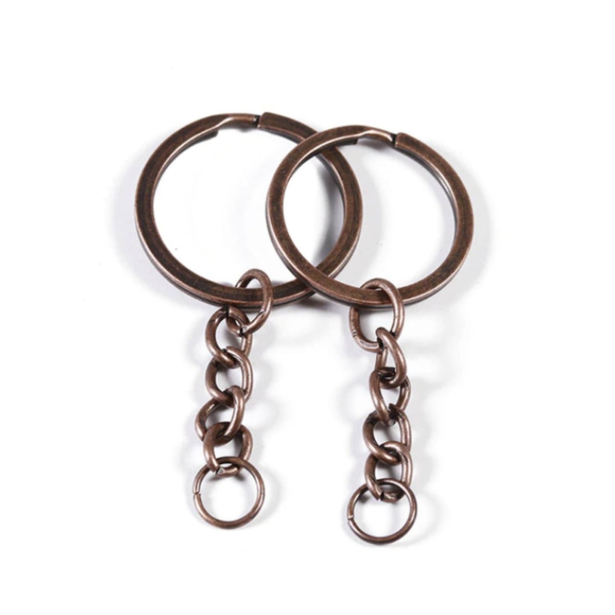 100pcs 28mm Gold Ancient Split Ring Key Chains – Antique Copper