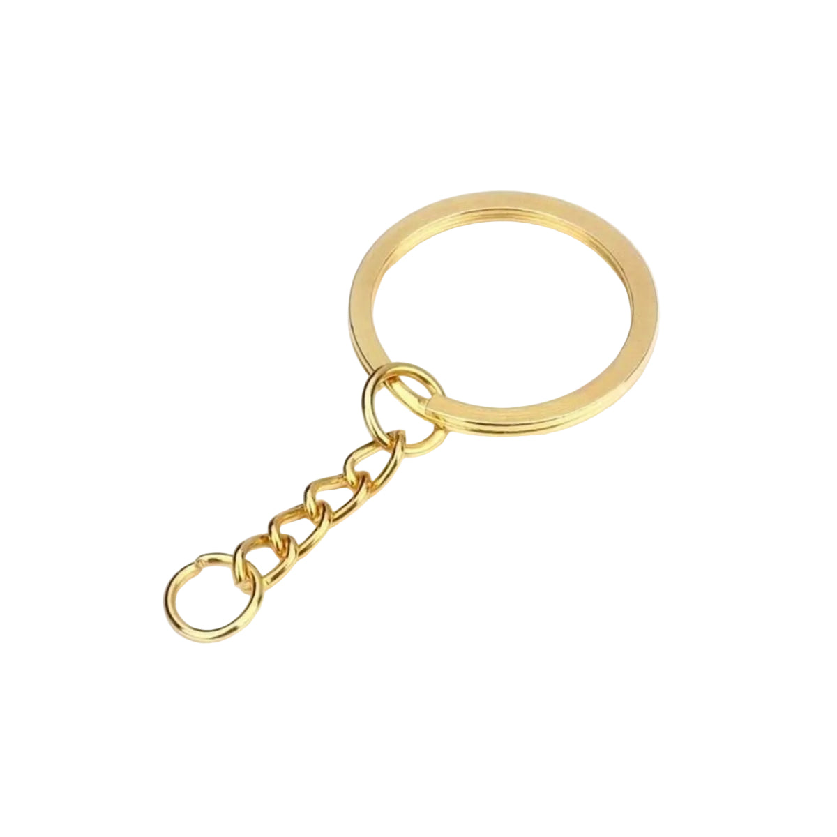 100pcs 28mm Gold Ancient Split Ring Key Chains – Gold