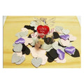 100pcs 3cm Card Hearts Pink Confetti