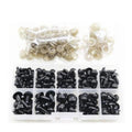 100pcs Black Plastic Doll Eyes 6-12mm for DIY Toys