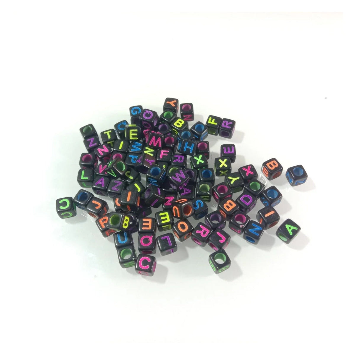 6x6mm Square Letter Beads Dice – 100pcs