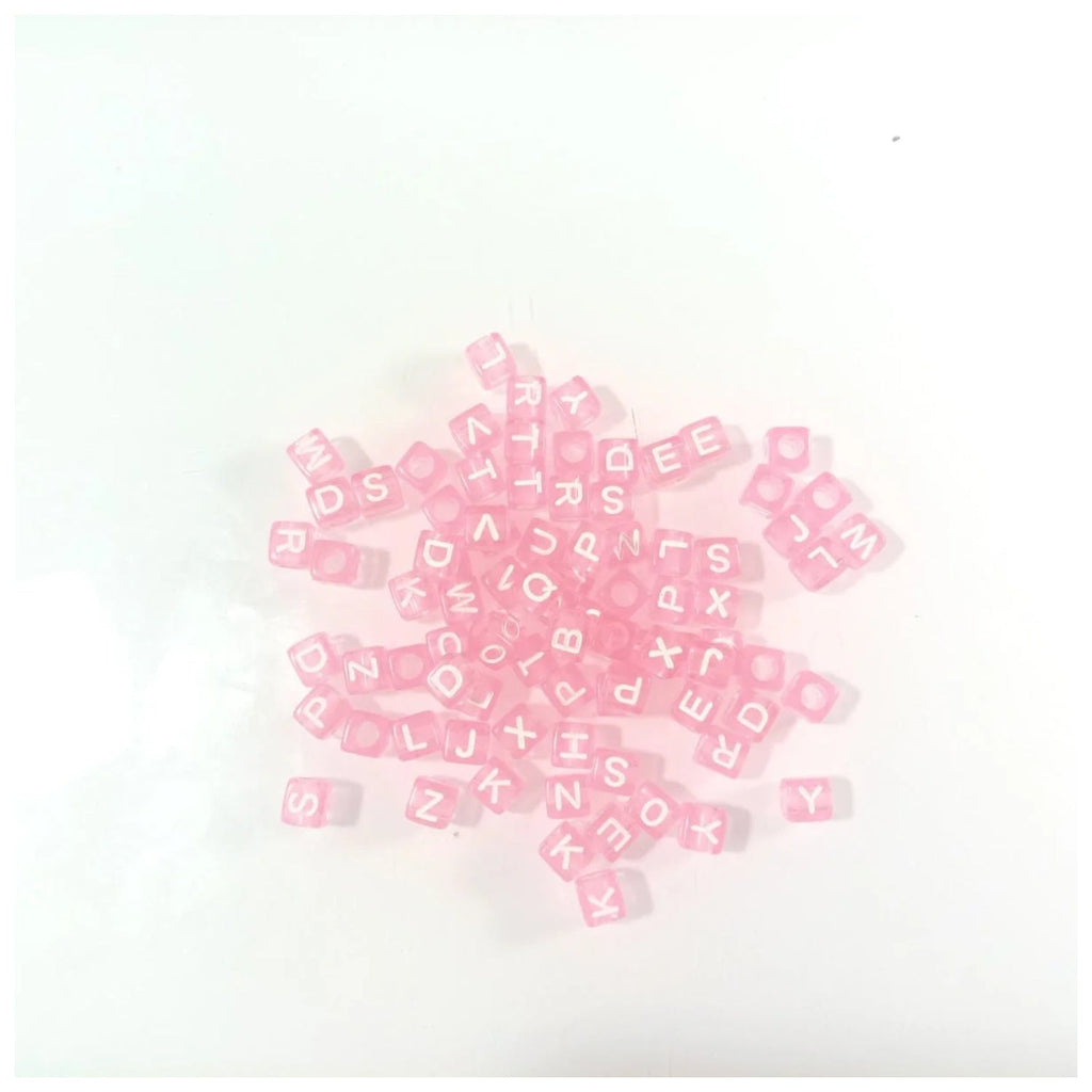 6x6mm Square Letter Beads Dice – 100pcs