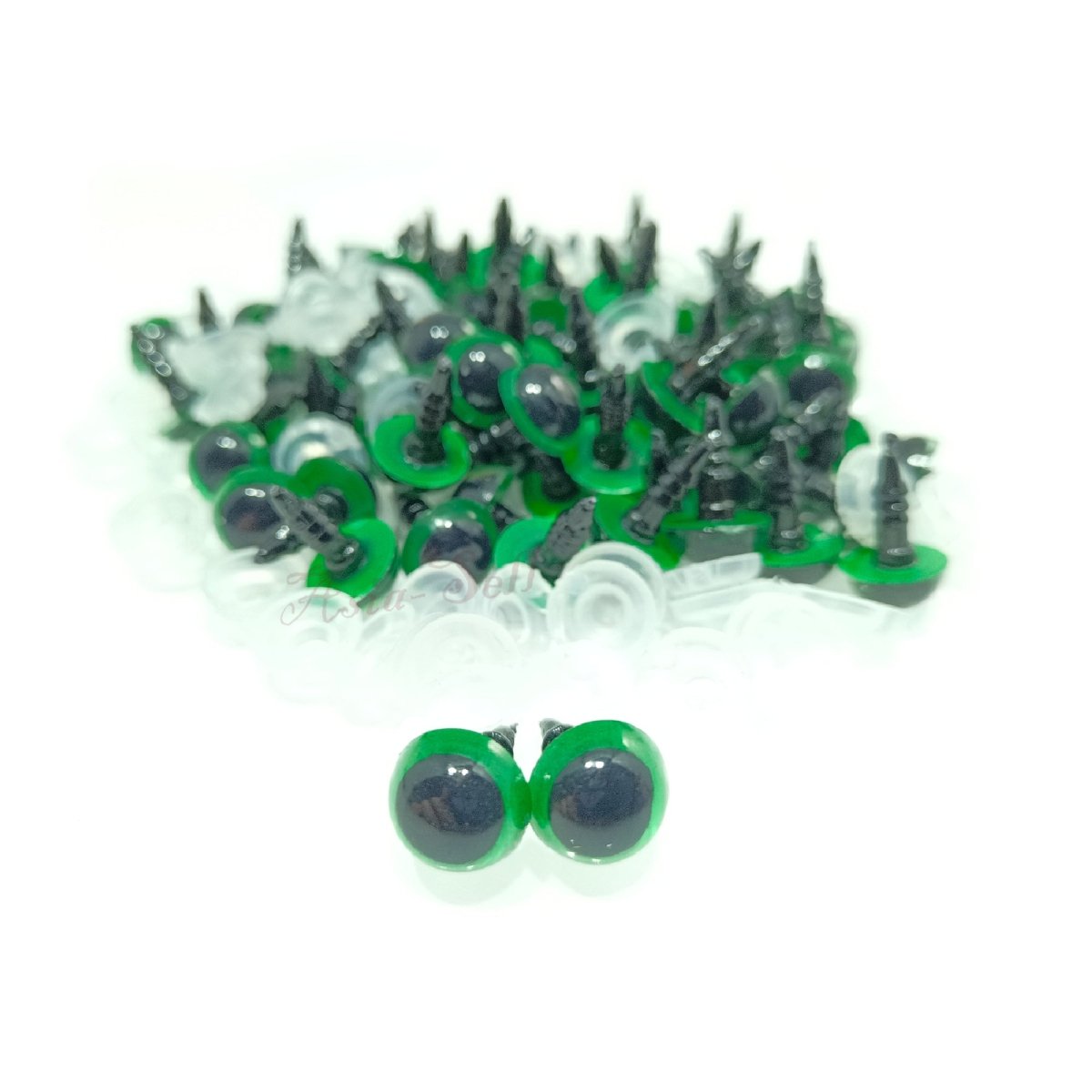 100pcs 8mm Colour Safety Eyes for Teddy Bear Doll Crafts – Green