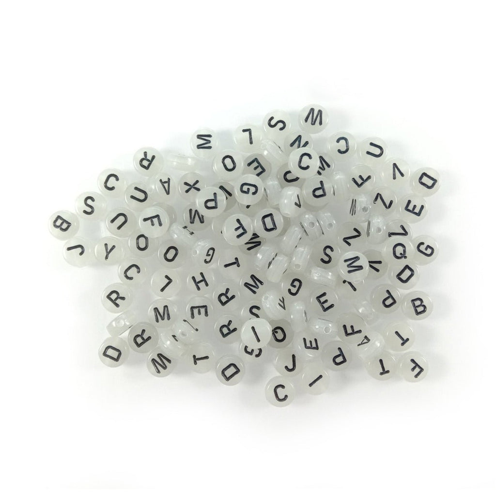 Alphabet Letters Spacer Beads 7mm x 4mm – 100pcs