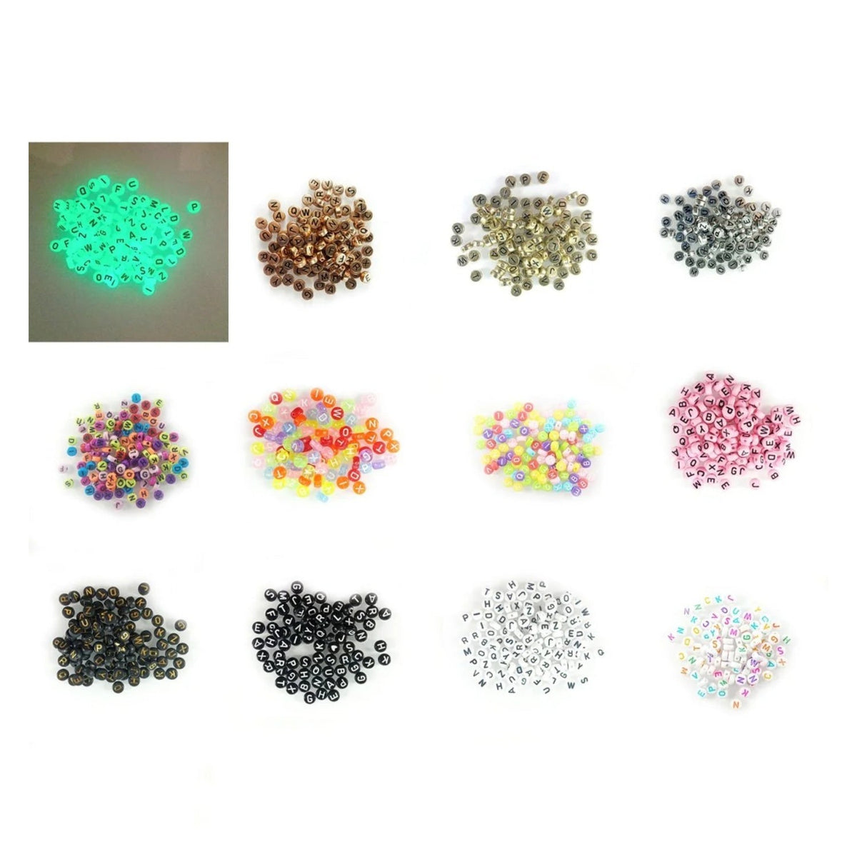 Alphabet Letters Spacer Beads 7mm x 4mm – 100pcs