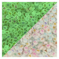 Alphabet Letters Spacer Beads 7mm x 4mm – 100pcs – 1. Multicoloured on Glowing