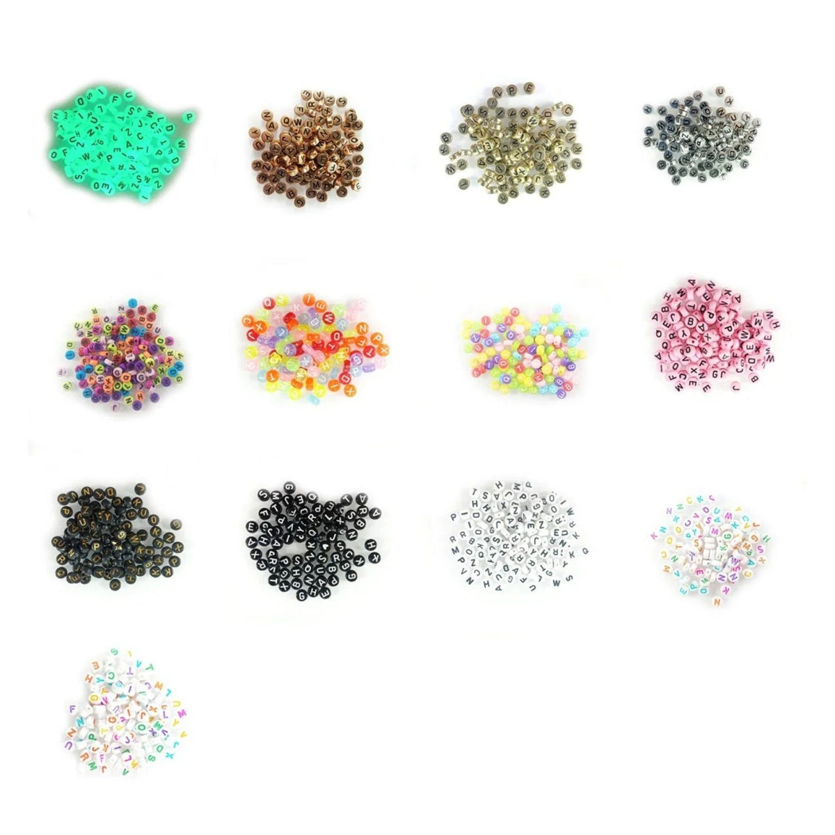 Alphabet Letters Spacer Beads 7mm x 4mm – 100pcs