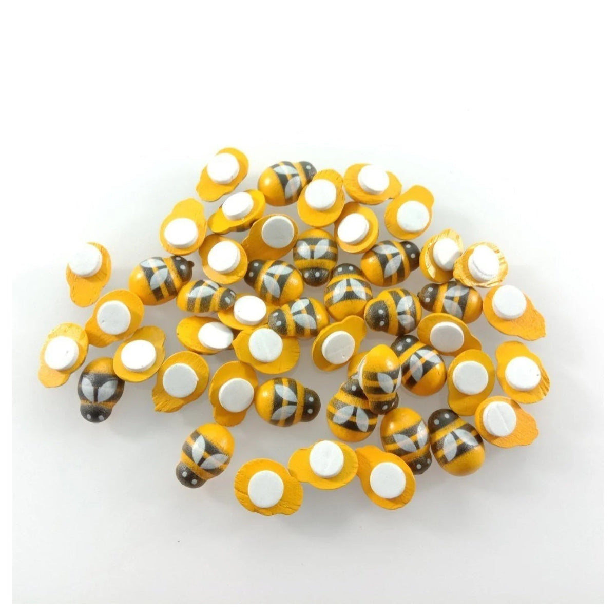 50 Bee Wooden Mini DIY Scrapbooking Decorations