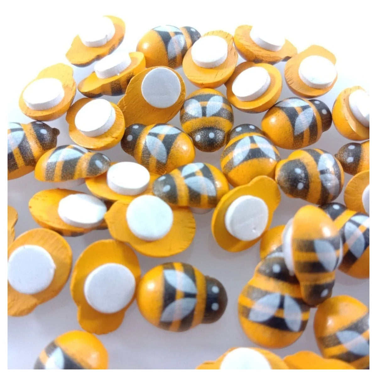 50 Bee Wooden Mini DIY Scrapbooking Decorations