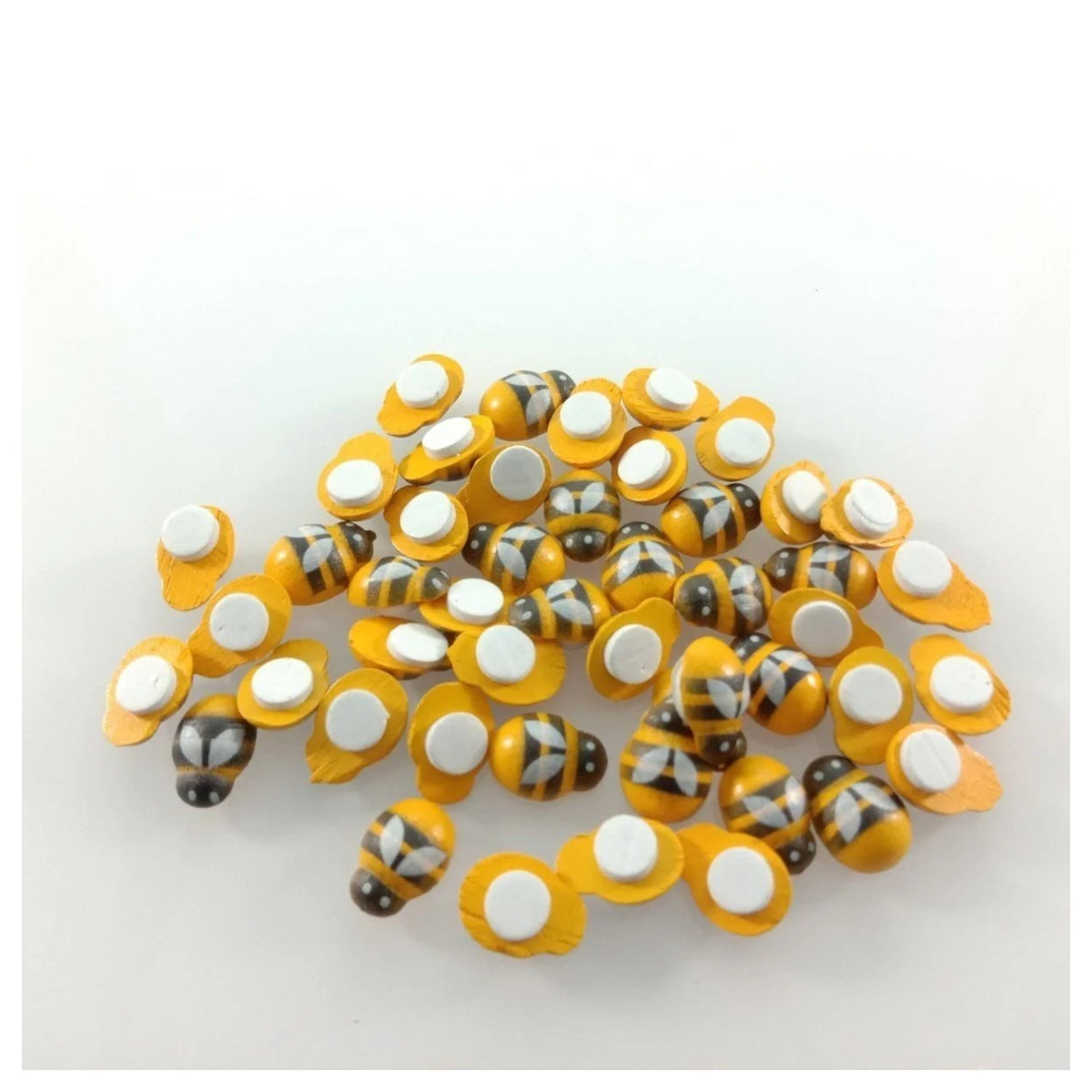 50 Bee Wooden Mini DIY Scrapbooking Decorations
