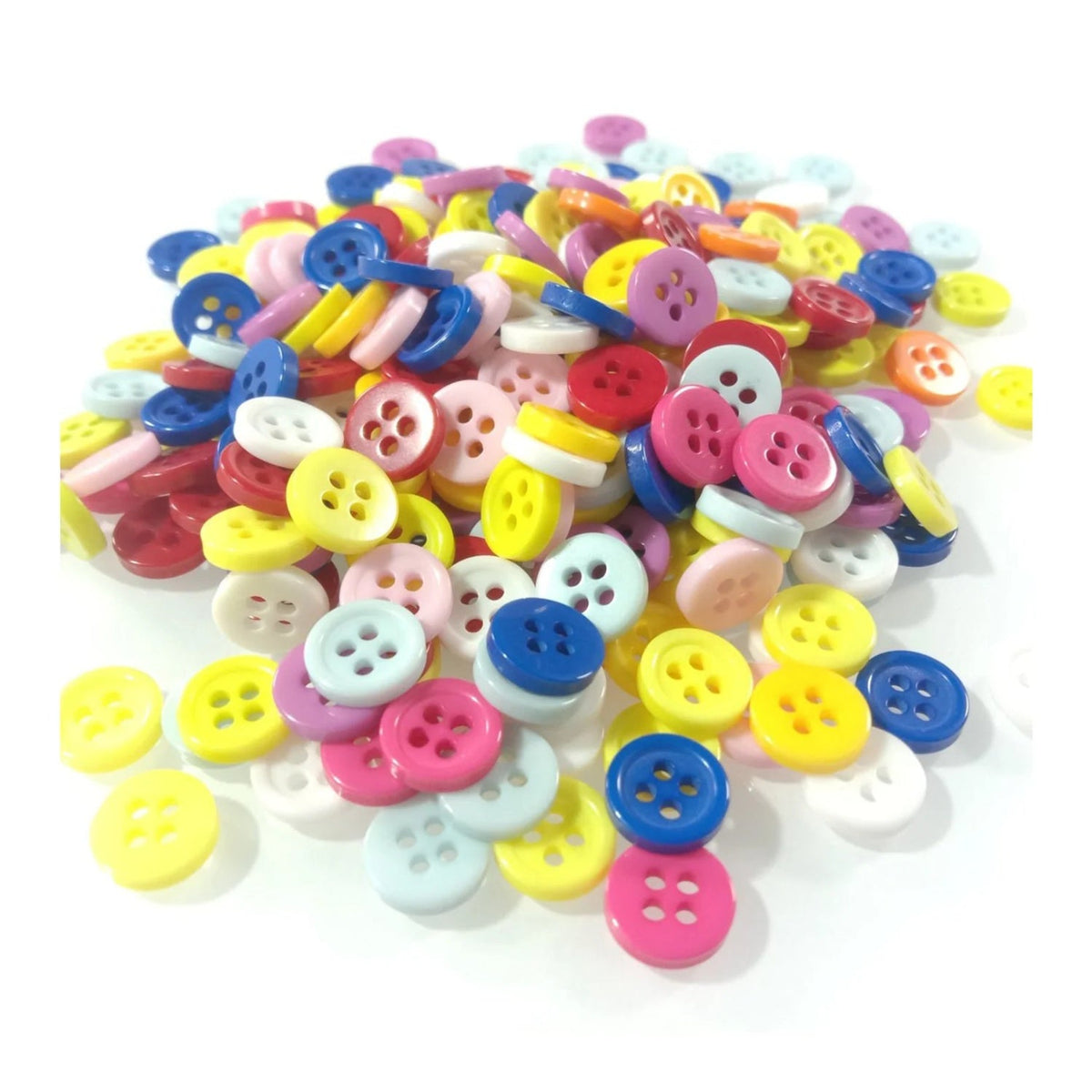 100pcs Mixed Resin Buttons for Clothing & Crafts