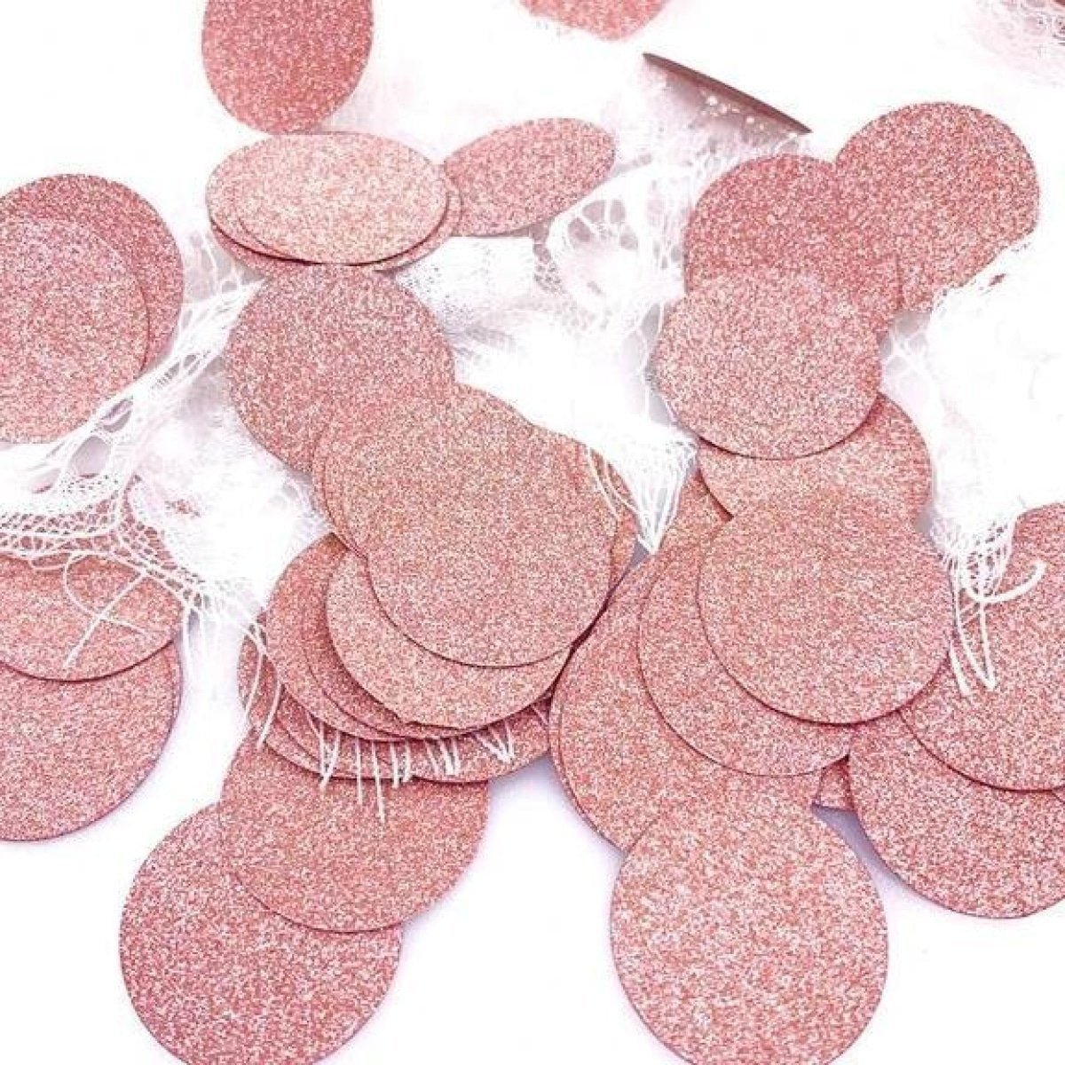 100pcs Cardboard Confetti Star Circle Heart – Circle - Pink