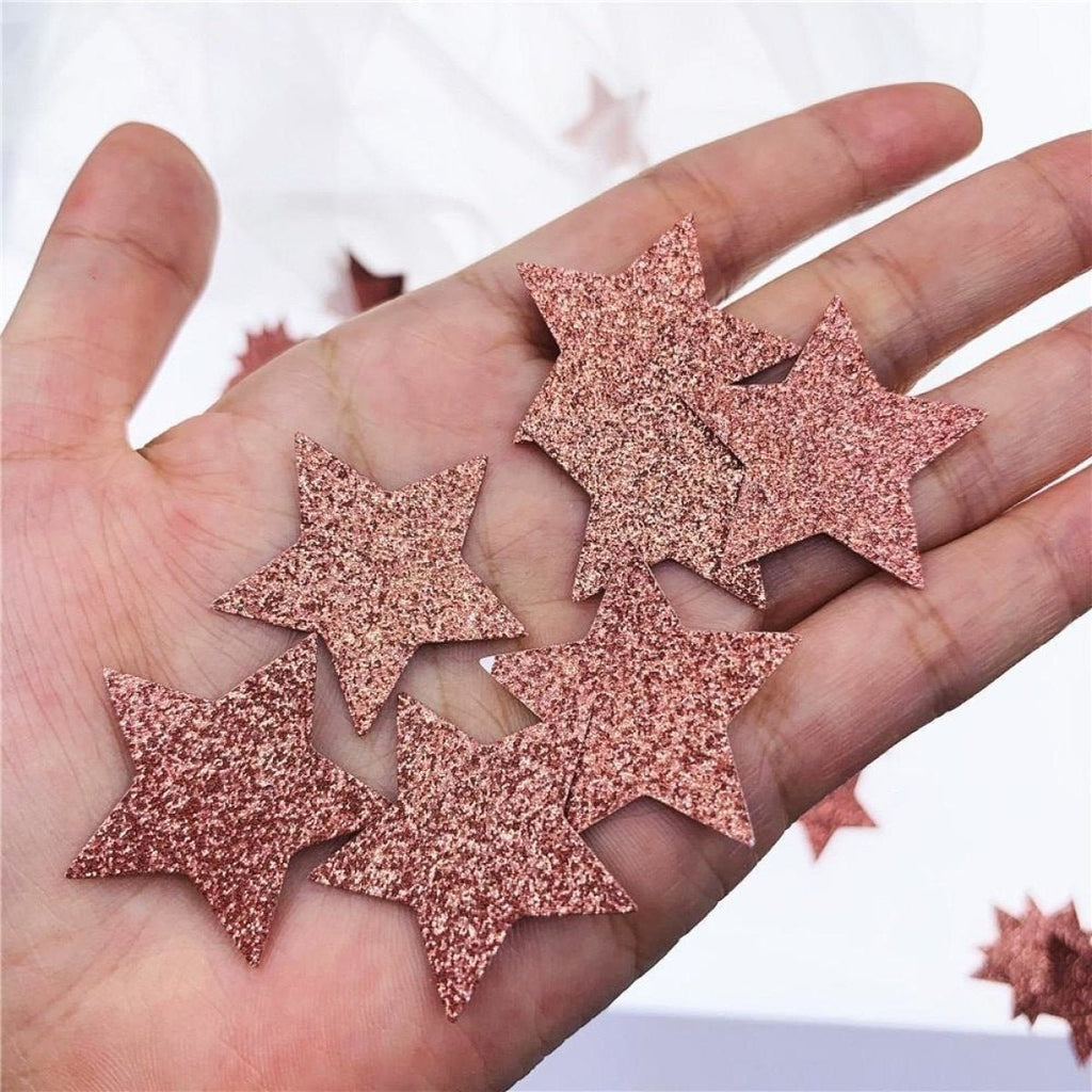 100pcs Cardboard Confetti Star Circle Heart