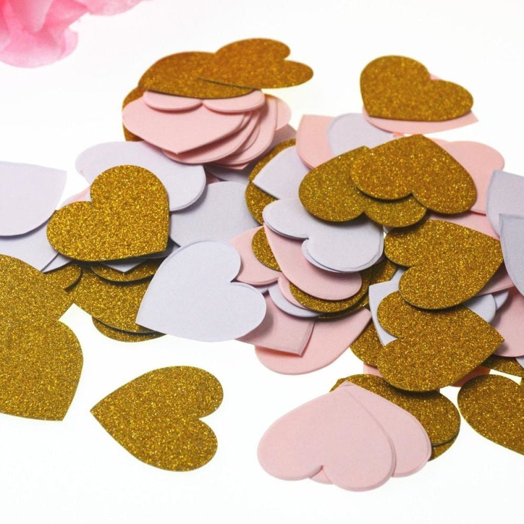 100pcs Cardboard Confetti Star Circle Heart