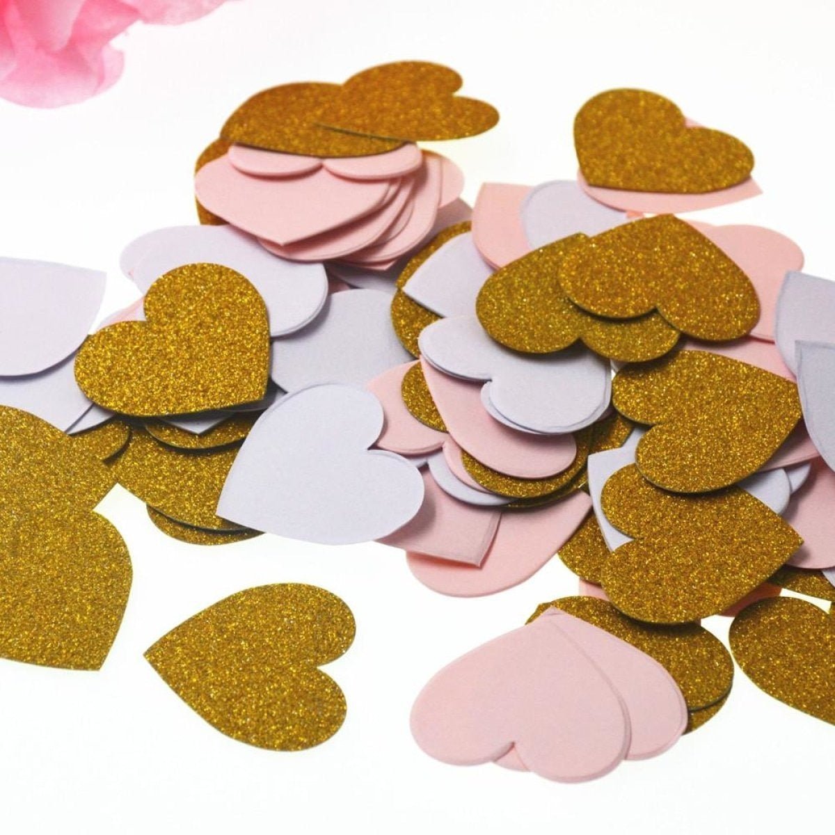 100pcs Cardboard Confetti Star Circle Heart