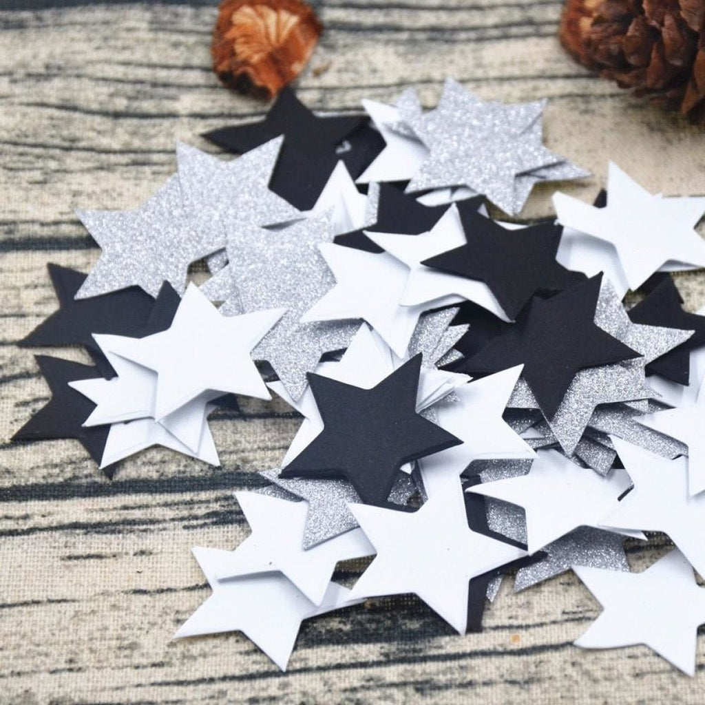 100pcs Cardboard Confetti Star Circle Heart
