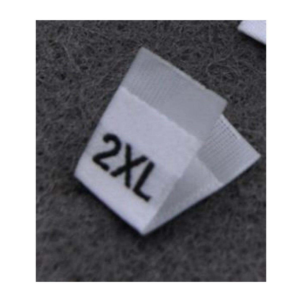 Clothing Size Label Tags 100pcs XS-4XL Black & White – 2XL White