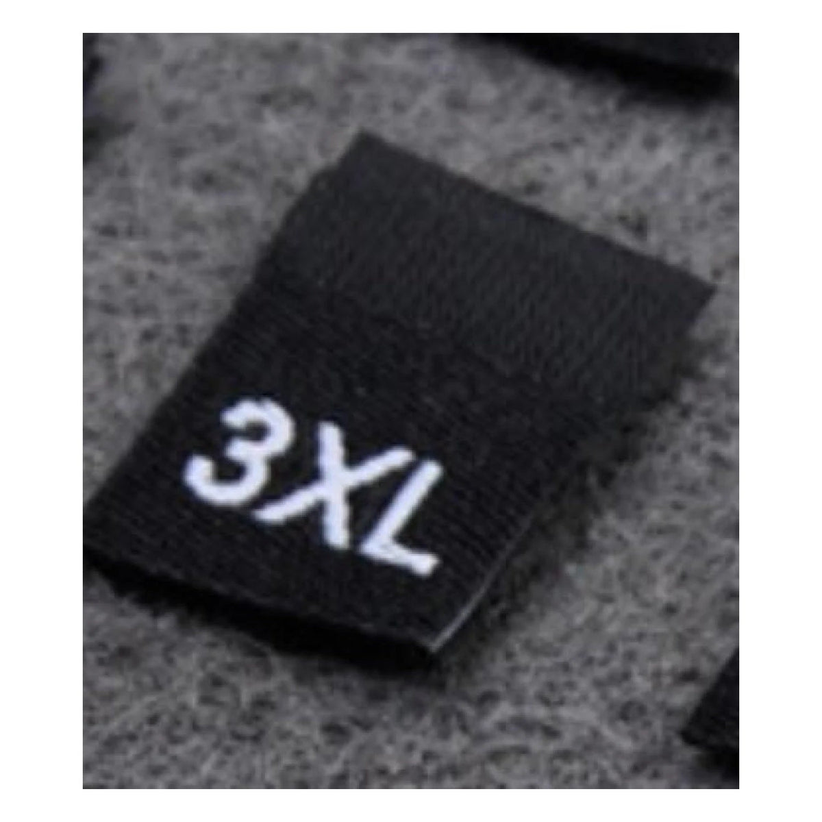 Clothing Size Label Tags 10-500pcs XS-4XL Black/White – 10pcs / 3XL Black / Pre-Cut - Solid Font