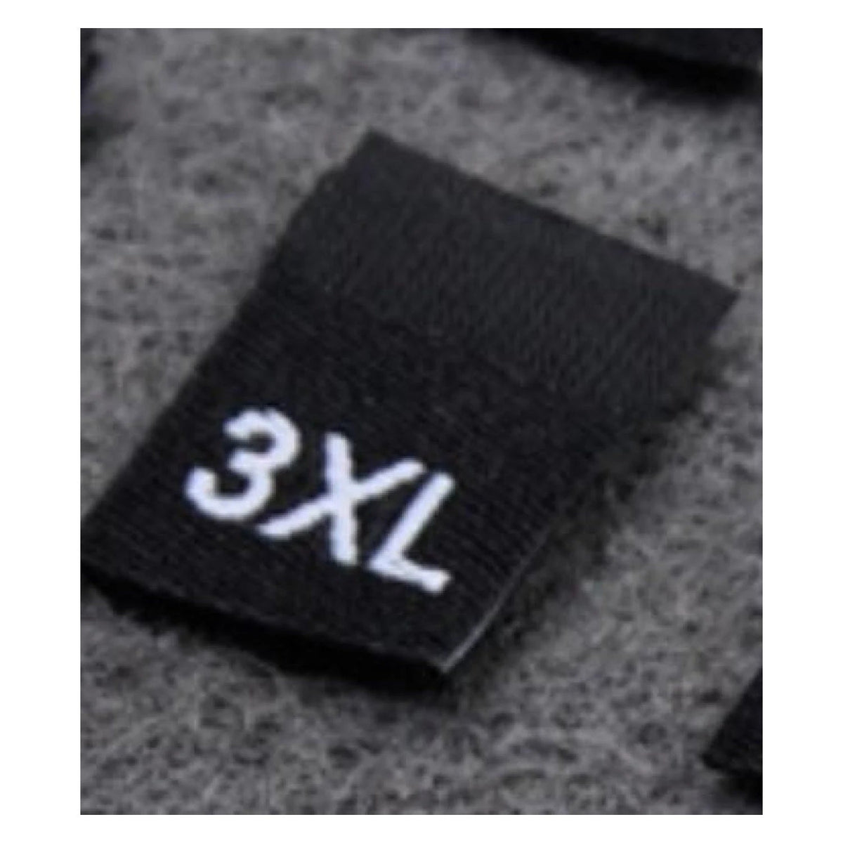 100pcs Clothing Size Label Tags Black & White 18 × 12 mm – 3XL Black