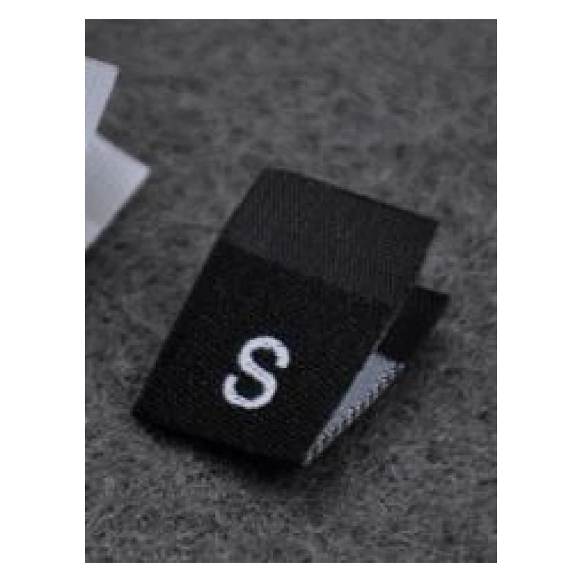 Clothing Size Label Tags 10-500pcs XS-4XL Black/White – 10pcs / S Black / Pre-Cut - Solid Font