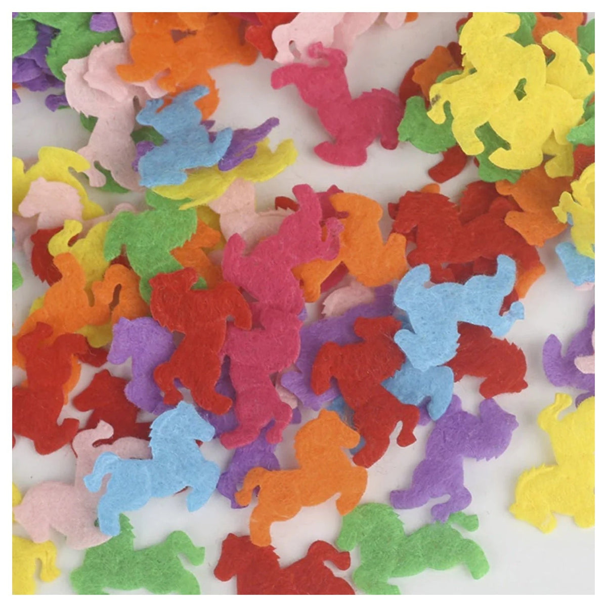 100pcs Fabric Felt Shapes Craft Patch for Sewing & Scrapbooking – 20x10mm horse