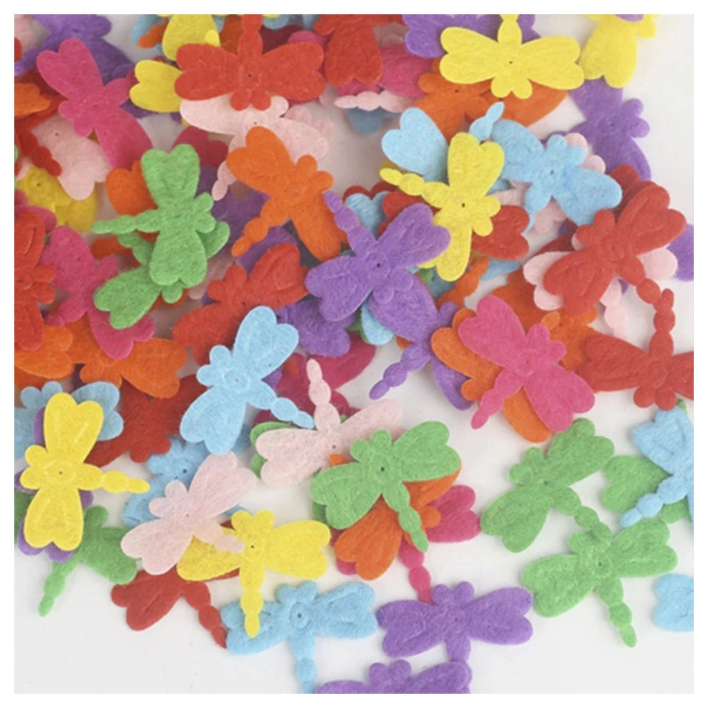 100pcs Fabric Felt Shapes Craft Patch for Sewing & Scrapbooking