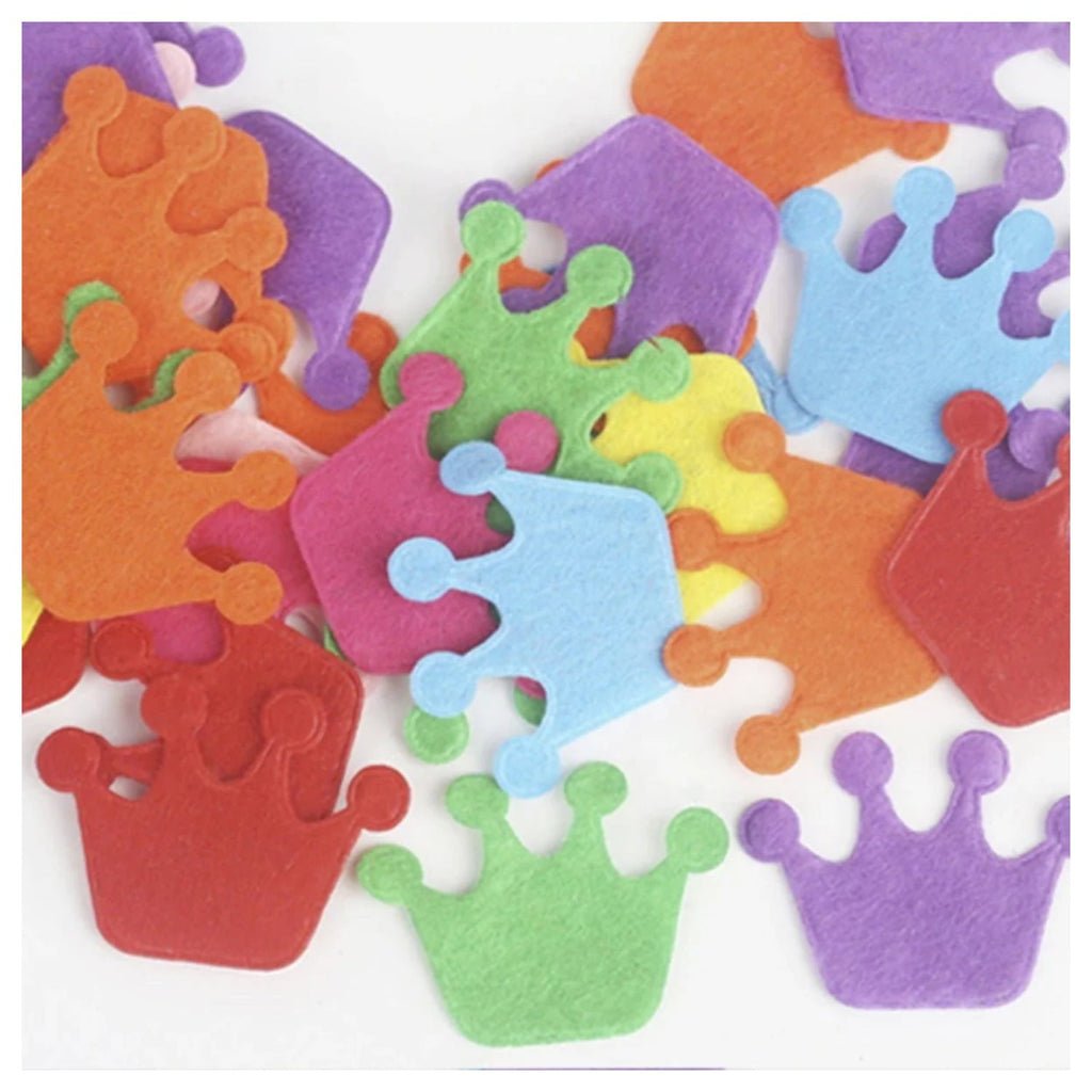100pcs Fabric Felt Shapes Craft Patch for Sewing & Scrapbooking