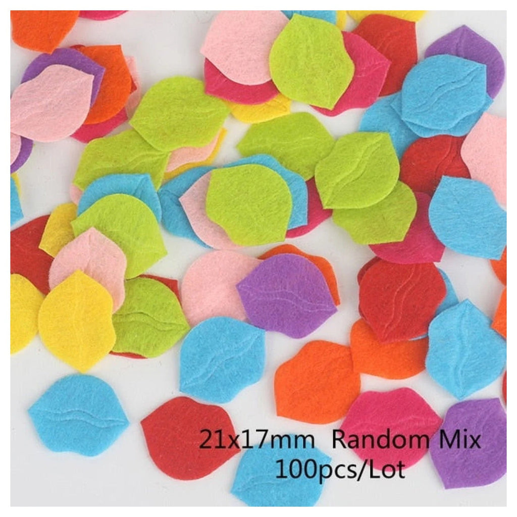 100pcs Fabric Felt Shapes Craft Patch for Sewing & Scrapbooking
