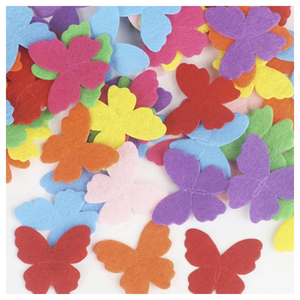 100pcs Fabric Felt Shapes Craft Patch for Sewing & Scrapbooking