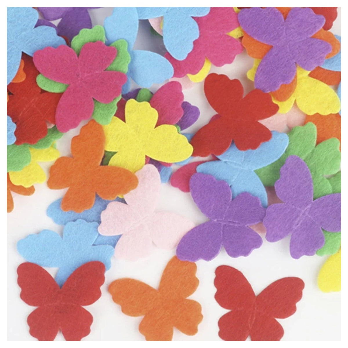 100pcs Fabric Felt Shapes Craft Patch for Sewing & Scrapbooking