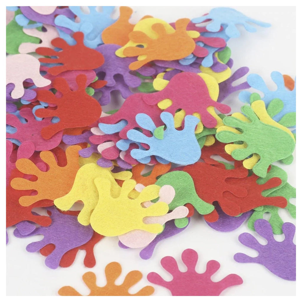 100pcs Fabric Felt Shapes Craft Patch for Sewing & Scrapbooking