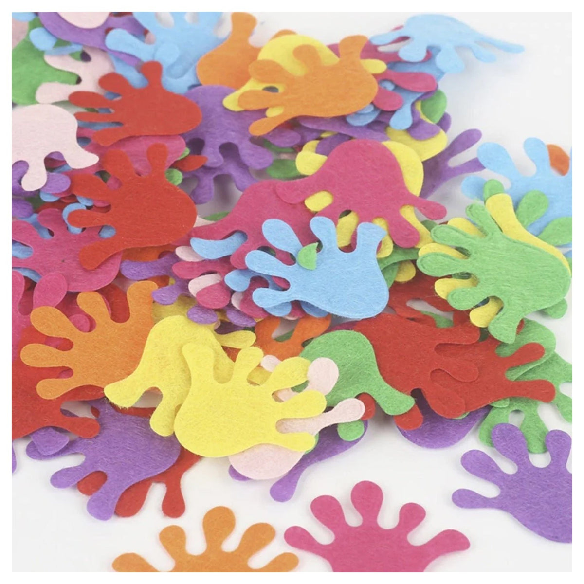 100pcs Fabric Felt Shapes Craft Patch for Sewing & Scrapbooking