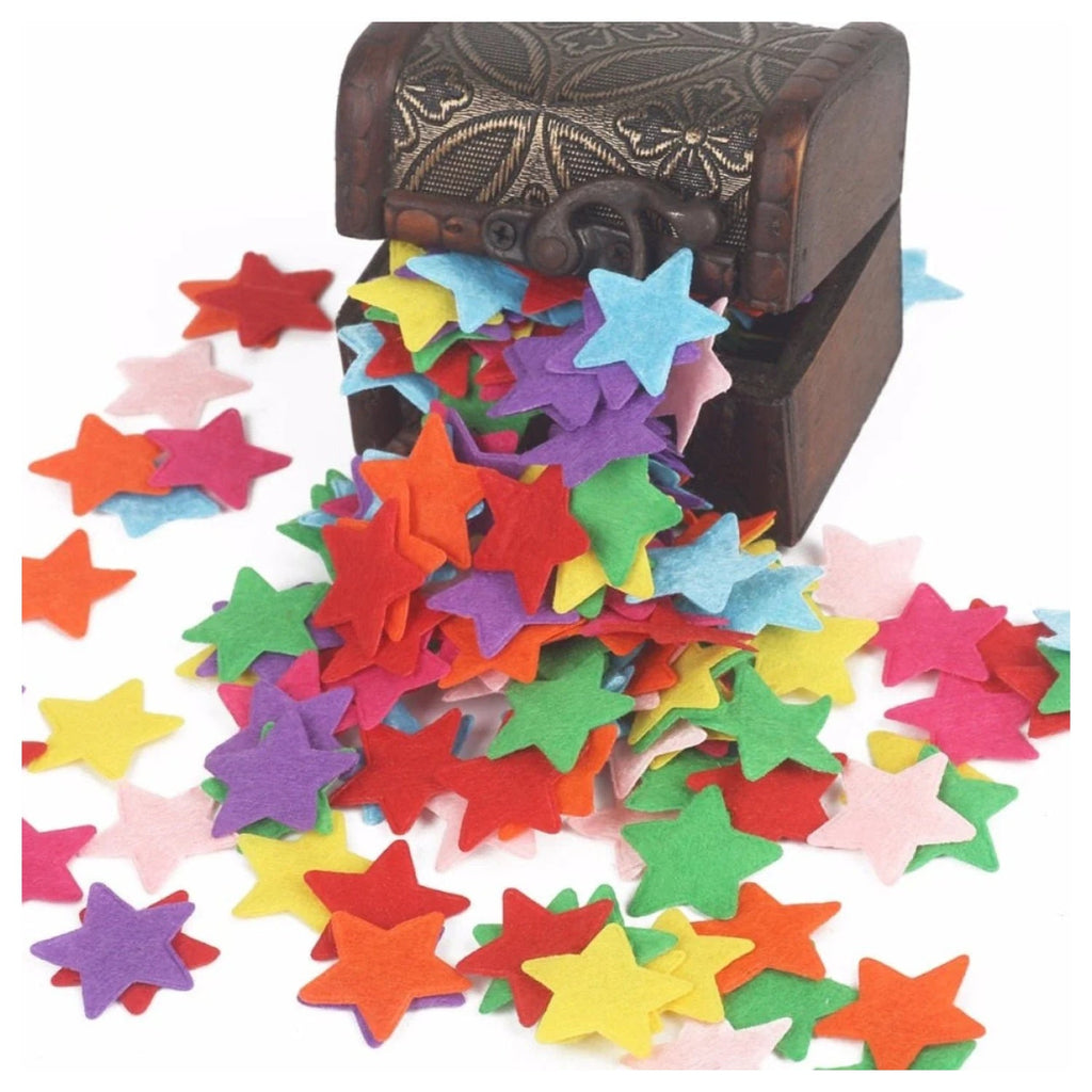 100pcs Fabric Felt Shapes Craft Patch for Sewing & Scrapbooking