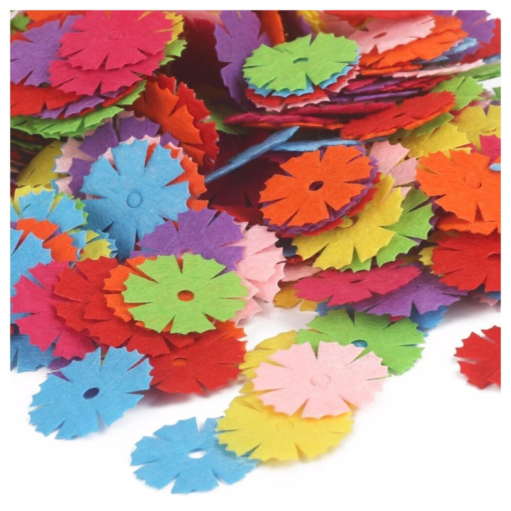 100pcs Fabric Felt Shapes Craft Patch for Sewing & Scrapbooking
