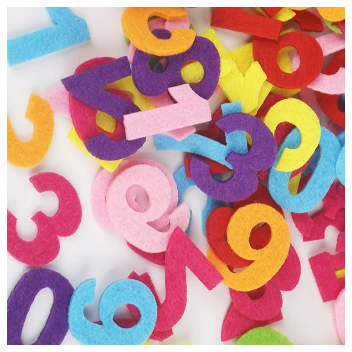 100pcs Fabric Felt Shapes Craft Patch for Sewing & Scrapbooking – 30mm numbers