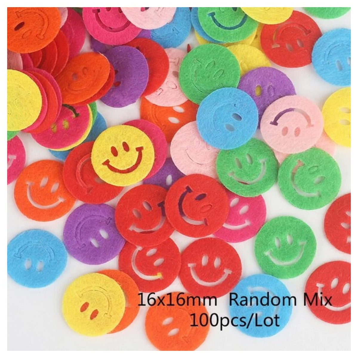 100pcs Fabric Felt Shapes Craft Patch for Sewing & Scrapbooking