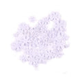 100pcs Mixed Snowflakes Polyester Felt Appliques